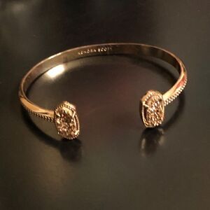 Kendra Scott ROSE GOLD Cuff Bracelet with Taupe Stones